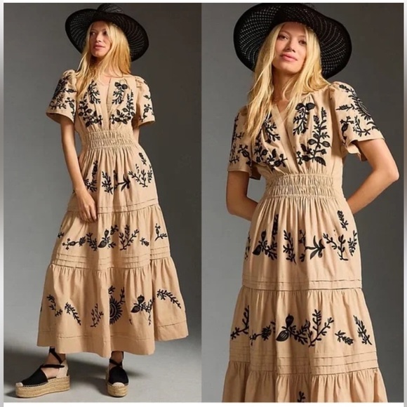 Anthropologie Dresses & Skirts - Anthropologie The Somerset Maxi Dress: Embroidered Edition Size 2X NWT